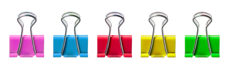 カラフルなダブルクリップ