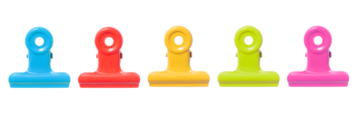 カラフルな目玉クリップ