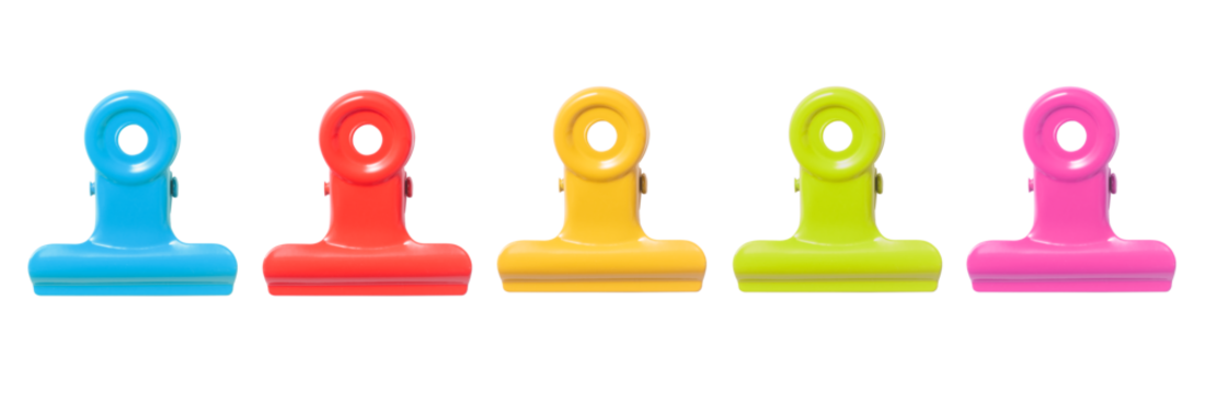 カラフルな目玉クリップ