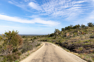 Fototapeta na wymiar Willow City Loop, outside of Fredericksburg, Texas. A great drive to look for bluebonnets or just to get out in the country. 