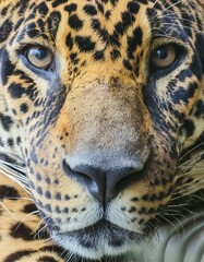 close up portrait of leopard