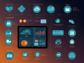 Fototapeta premium The Digital Symphony: Seamless Integration of Smart Devices and Cloud Technologies Across Industries