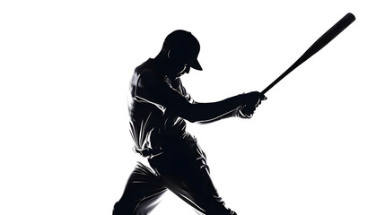 silhouette, baseball