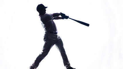 Obraz premium silhouette, baseball