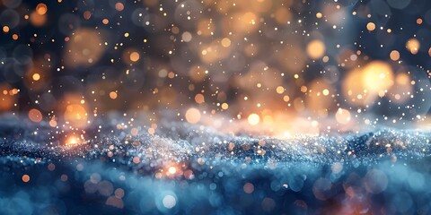  Snow Blurred Background with Magical Lights