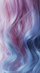 Obraz premium Pastel pink and blue hair texture with loose curls