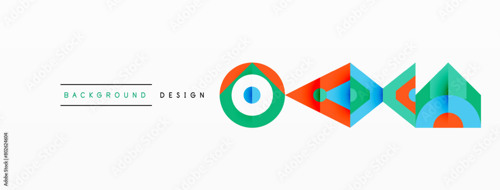 Poster a vibrant logo featuring a circle and triangles in electric blue on a white background. the geometri