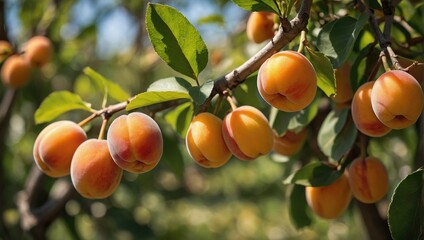 apricots on a branch