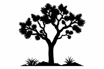 set of silhouettes of trees vector illustration