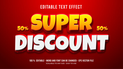 super discount editable text effect