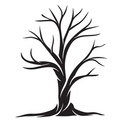 simple tree decor silhouette vector image