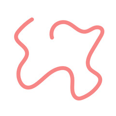 Abstract shapes squiggle lines vector 