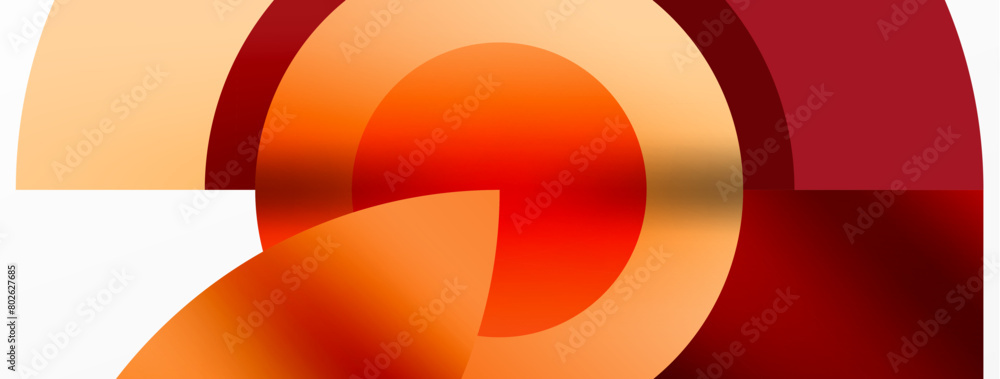 Poster a vivid red and orange logo with a circular design centered on a white background. the colorfulness 