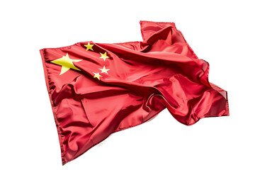 china flag, isolated PNG, white background