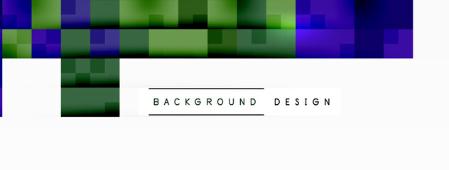 A vibrant background design featuring a symmetrical pattern of electric blue and magenta checkers on a rectangle canvas, with a hint of circle shapes in tints and shades of green