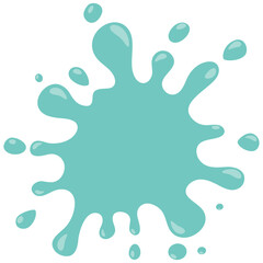 Paint splash shape colorful isolated on white background.