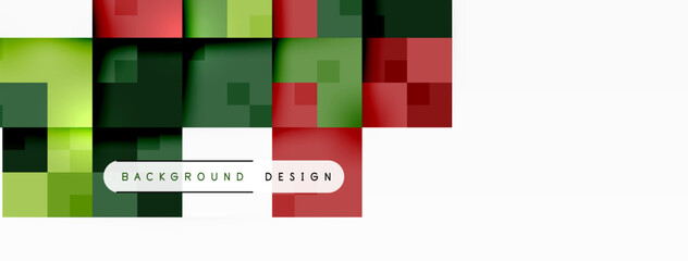 a red , green and black geometric background with a white border . High quality