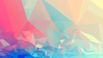 Fototapeta premium dreamlike geometric abstract iceberg background, rendered in a soft pastel color palette, a luminous, crystalline, kaleidoscopic background