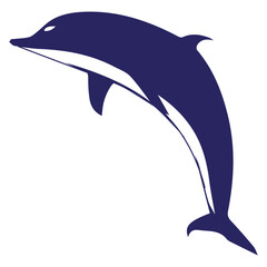 Dolphins graphic icons set. Signs swimming dolphins isolated on white background. Sea life symbols. Vector illustration