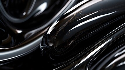 Close-up of obsidian showing glossy and glassy texture, ideal for sleek and modern designs,