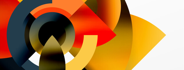 Obraz premium A closeup of a vibrant geometric pattern on a white background, resembling a colorful automotive wheel system design with hints of carmine shades and intricate petallike shapes