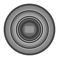 Monochrome Camera Lens Detail with Depth