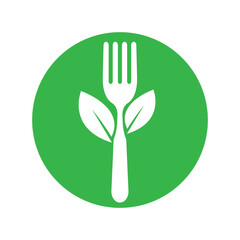 fresh and healthy vegetarian food logo design