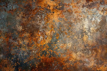 Grunge metal background, rusty steel texture - generative ai