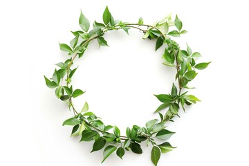 Minimal Leaf Garland, isolated on white