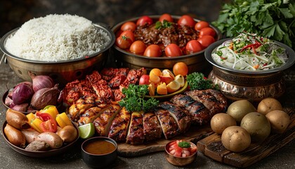 Obraz premium A traditional feast prepared