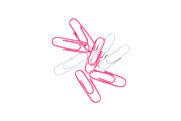 paper clips on white background isolated