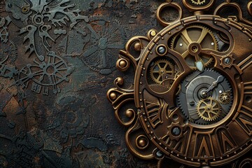 Naklejka premium vintage clock gears background