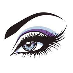 close-up photo of a woman's eye with long, dark eyelashes