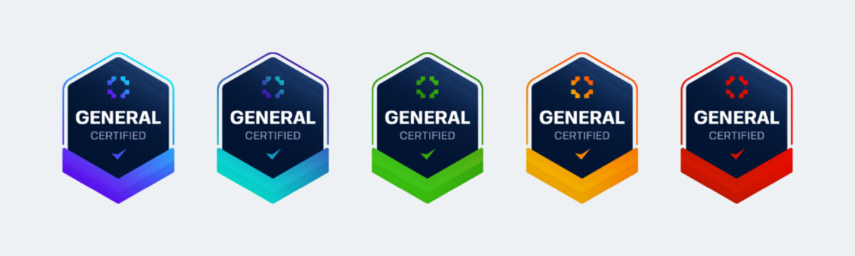 Digital Certified Business Logo. Professional Badge Certification Training Completion To represent achievements, skill, and knowledge acquired through online learning