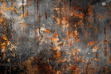 Grunge metal background, rusty steel texture - generative ai