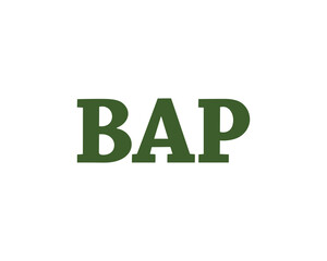 BAP logo design vector template