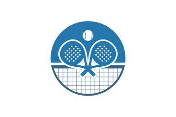 Padel logo padel Racket with ball logo design vector