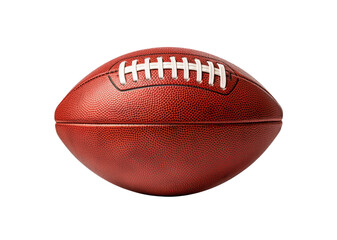 A detailed American football, isolated on a transparent background, indicative of sports and recreation. Generative AI