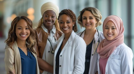 Fototapeta premium A diverse team of women in healthcare
