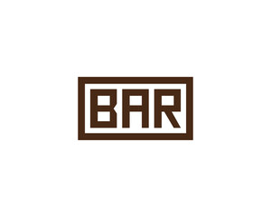 BAR logo design vector template