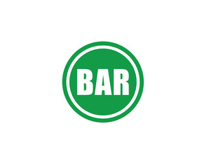 BAR logo design vector template