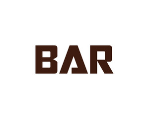 BAR logo design vector template
