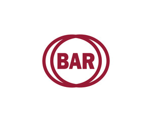 BAR logo design vector template