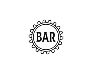BAR logo design vector template