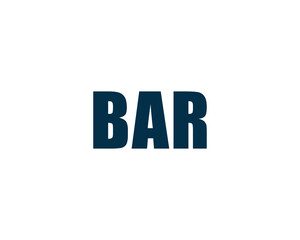 BAR logo design vector template