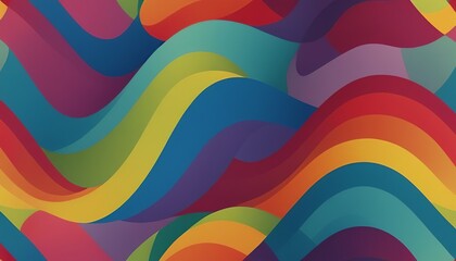 Rhythm and Color: A High-Detail Illustration of Abstract Colorful Background with Wavy Lines and Spots