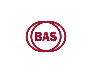 BAS logo design vector template