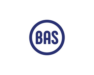 BAS logo design vector template