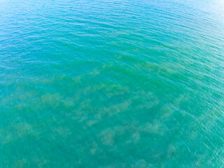 Obraz premium Top view Beautiful beach sea in summer season in Thailand