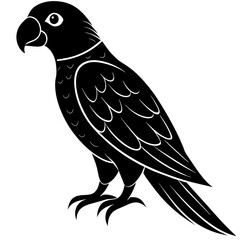           Simple parrot silhouette vector illustration.
